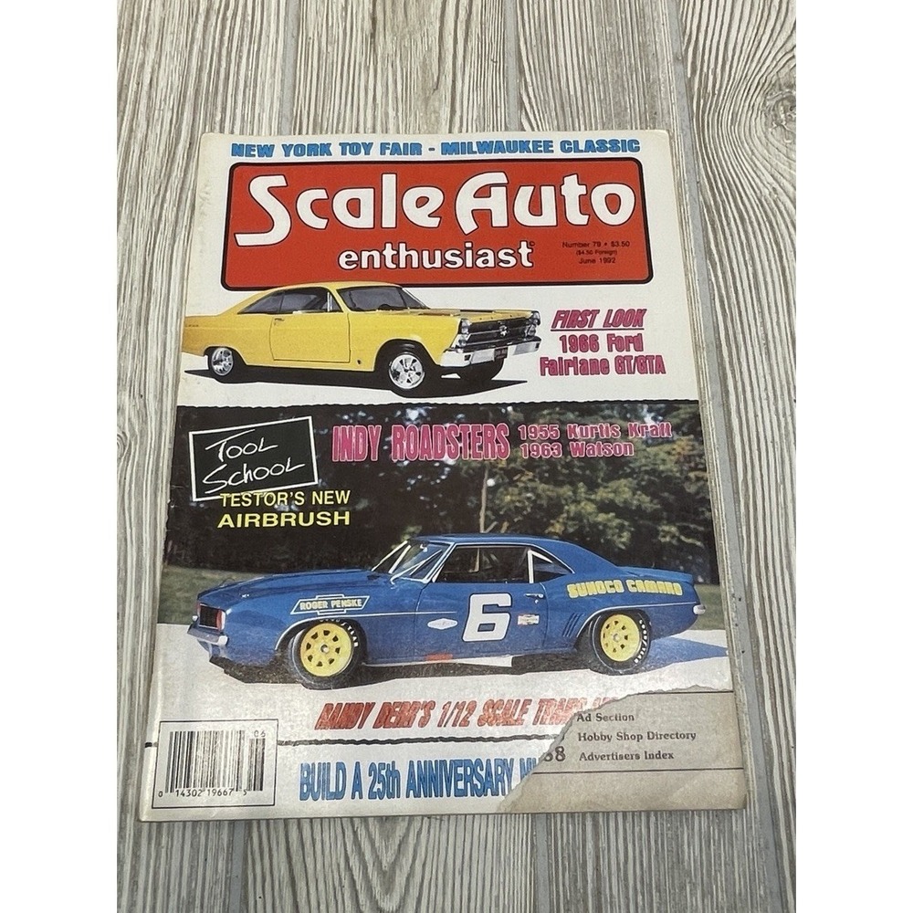 Scale Auto Enthusiast Magazine June 1992 No 79 1966 Ford Fairlane GT Camaro